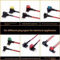 Mini-prise de fusible à longue tige pour voitures, modification facile et non destructive, prise de fusible de voiture de taille moyenne, température d'utilisation