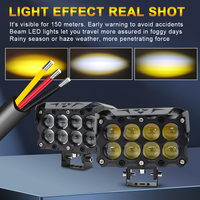 Phares de moto à LED Espumoso 8 lentilles 80W avec refroidissement par ventilateur, feux de travail, projecteurs antibrouillard pour moto, camion, voiture