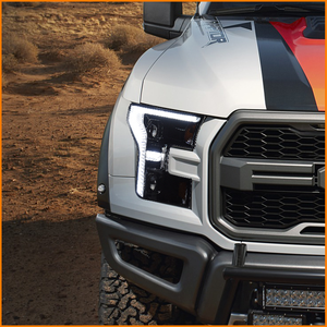 ไฟหน้าโปรเจคเตอร์คู่ LED DRL สำหรับ <span class=keywords><strong>Ford</strong></span> F150 ปี 2015-<span class=keywords><strong>2020</strong></span> อัพเกรดสไตล์ปี 2021 รุ่น Raptor <span class=keywords><strong>XL</strong></span> XLT โครงสีดำ อุปกรณ์ตกแต่งรถยนต์ - Product Image 3
