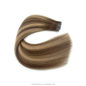 Extensions de cheveux vierges blonds européens de qualité supérieure 2026, double épaisseur, à bandes adhésives régulières - Product Image 3
