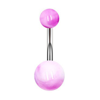 Bouton de nombril élégant en acier inoxydable plaqué argent, acrylique et marbre, unisexe, pour mariage, bijoux de corps, 6 options de couleurs