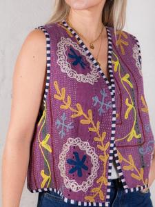 Women's Handmade Cotton Kantha <b>Jacket</b> Quilted Reversible Vintage <b>Patchwork</b> <b>Jacket</b> Colorful Boho Ethnic Style Outerwear Soft - Product Image 4