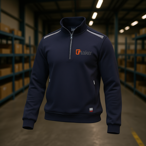 Sweat-shirt à fermeture éclair Ttake Felpa Regular Noir M Workwear - Product Image 3