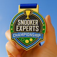 Fabricant Vente de gros Médaille de sport en métal personnalisée Running Soccer Football Snooker Billard Médailles et trophées