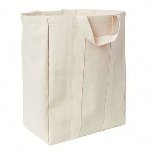 <b>Extra</b> <b>Large</b> Customized Cotton Canvas Tote Bag Durable Foldable Grocery Shopping Drawstring Bag Eco-Friendly Logo Great Letters - Product Image 1