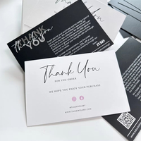 Carte de remerciement personnalisée de haute qualité avec logo en feuille d'or rose pour soutenir ma petite entreprise