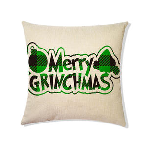 Fundas De Almohada personalizadas de alta calidad de la serie <span class=keywords><strong>Merry</strong></span> Christmas Grinch para la decoración del hogar Hotel Hospital - Product Image 5