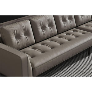 Sofa desain kantor kustom pabrikan Tiongkok Sofa kulit santai furnitur ruang kantor rumah Modern - Product Image 5