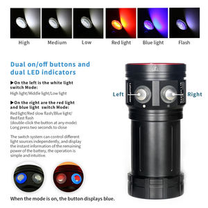 مصباح يدوي مقاوم للماء <span class=keywords><strong>10000</strong></span> شمعة أضواء للغطس - Product Image 2