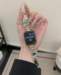 Correa de reloj de resina de lujo para Apple Watch Iwatch 8 Ultra 1 2 3 4 5 6 7 8 Correa de acero inoxidable intercambiable <span class=keywords><strong>Smartwatch</strong></span> Correa - Product Image 2