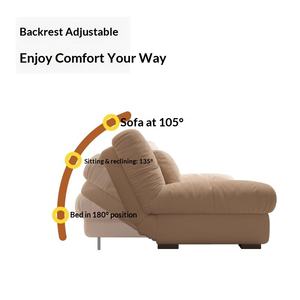 Sofá Cama Integrado de Doble Uso, Plegable, de Tela, Moderno y Sencillo, con Estructura de Madera, Sofá Nube Súper Suave para Alquiler de Apartamentos Pequeños - Product Image 3