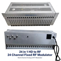 Modulador de Cabecera CATV Modular de 24 Canales con Entrada AV RF para Proyectos MATV SMATV