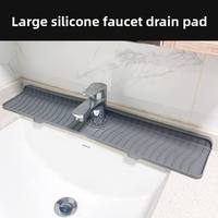 Tapis de robinet en silicone, support pour éponge et savon à vaisselle, protection anti-éclaboussures en silicone pour évier, pour comptoir de cuisine et salle de bain