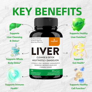 エーゲルウェル肝臓デトックスカプセル クレンズカプセルフォーミュラは、ミルクシスルとタンポポ根で健康な肝臓機能をサポートします - Product Image 3