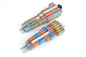 QPT-2, 5-3PT 2,5-3L Multi 3-stufiger Steck anschluss Din <span class=keywords><strong>Rail</strong></span>-Klemmen block 0, 14-2, 5 mm² 500V 20A 0, 14-2, 5 mm² Montage NS 35 - Product Image 6