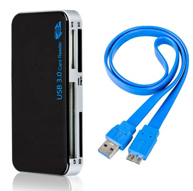 Top Sales Factory Direct Supply USB 3.0 High Speed External All One Card Reader 12-Month Warranty CF/XD/SD/MMC/SM Cards CE RoHS