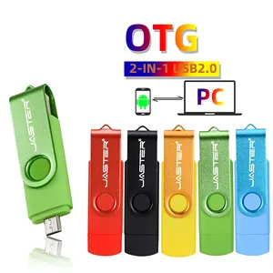 Unidade flash USB 2 em 1 giratória OTG mais barata com logotipo grátis, caneta personalizada e adaptador USB C