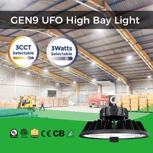 UFO <span class=keywords><strong>LED</strong></span> 하이 베이 라이트 150W 240W 4 팩 <span class=keywords><strong>LED</strong></span> 상점 조명 22,500LM 36,000LM 0-10V 창고 공장 헛간 디 밍이 가능한 교수형 링 - Product Image 2