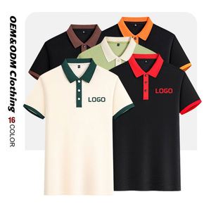 Summer Color Collar <b>Polo</b> T-shirt Basic Golf <b>Polo</b> Shirt Customized Logo Blank Uniform Men's <b>Polo</b> Shirt - Product Image 1