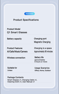 Gafas Inteligentes con IA 2026, Cámara <span class=keywords><strong>de</strong></span> 13MP, Grabación <span class=keywords><strong>de</strong></span> Video 4K, Lentes Electrocrómicas, Traducción en Tiempo Real, para Hombre y Mujer - Product Image 5