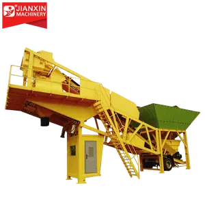 YHZS100 Construction Used Mobile Concrete Batching Plants Wet Mixed