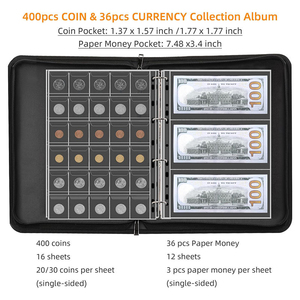 สมุดสะสมเหรียญกันไฟ YY แบบพกพา 300 ช่อง สำหรับนักสะสม - Product Image 4