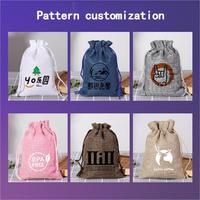 Sac en lin naturel, sac cadeau en jute avec poignées, emballage cadeau, sac de rangement pour bonbons non tissé pour fêtes