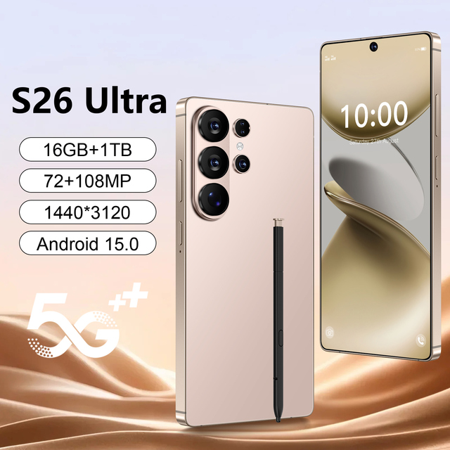 S26Ultra Wholesale New Mobile Phone Smartphone 16GB+1TB Octa-Core Dual SIM Card Double Standby 5G Smartphone