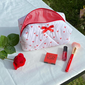 Pochette da Trucco Personalizzata in Cotone con Cerniera, Organizer per Articoli da Toilette e Cosmetici da Bagno con Stampa e Logo Personalizzati - Product Image 5