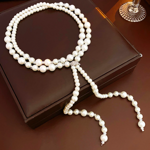 Gargantilla con cuentas de perlas de imitación grandes de nuevo diseño, <span class=keywords><strong>Collar</strong></span> para mujer, regalo de joyería para fiesta nupcial de boda - Product Image 6