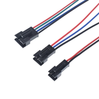 JST SM 2 3/4Pin ضوء LED/تجعيد موصل محطة تسخير ، PVC الذكور الإناث المكونات الإلكترونية