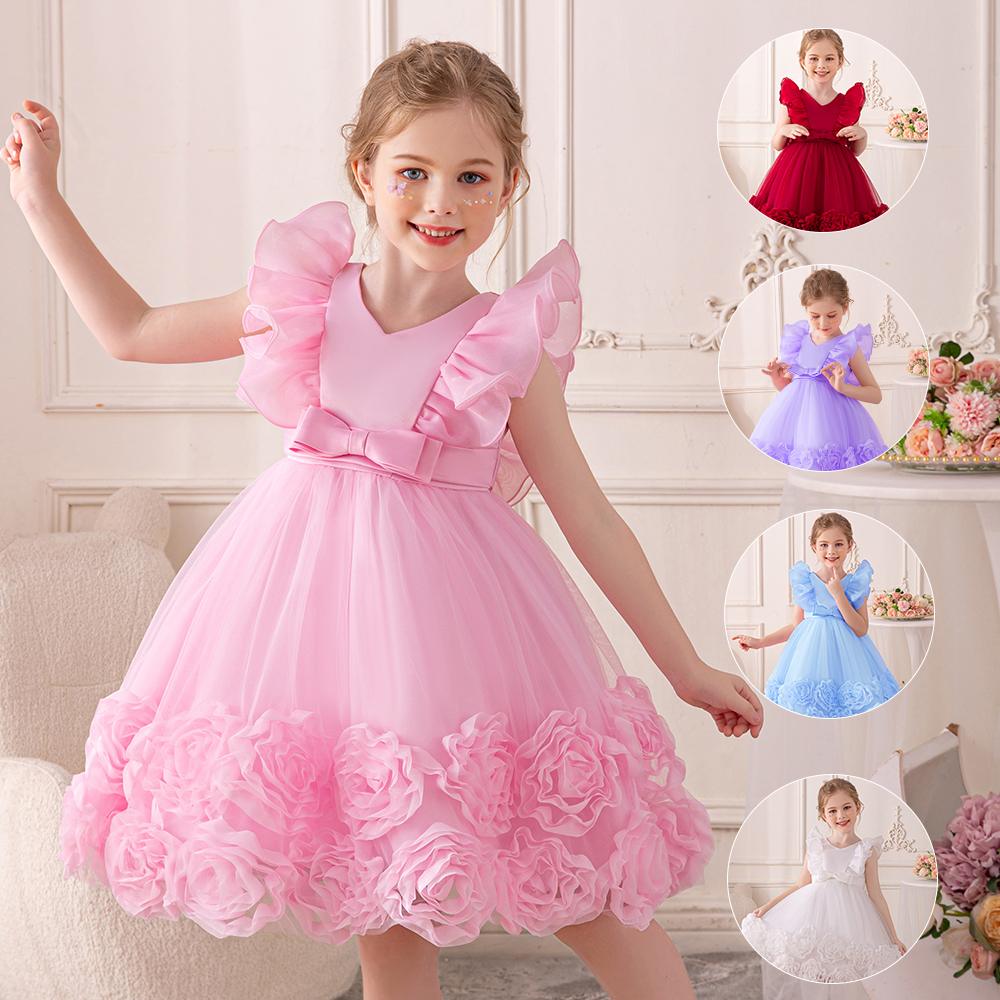 Robe été Bébé Fille 2 Ans - Sans Manches, Dos Nu, Avec Nœud Et Chapeau De Paille, Tenue Fête Anniversaire - 7