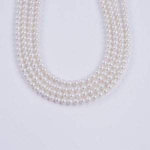 Collar de Perlas de Agua Dulce Zhuji Ran, Cuentas Redondas Blancas de 5-5.5mm, Hilo de Cuentas Sueltas Semiterminadas, Perla Blanca Natural al por Mayor - Product Image 4