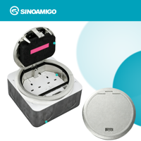 SINOAMIGO Prise de surface pour sol, boîtier électrique au sol, type UK