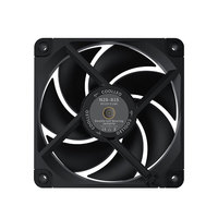 Ventilateur de refroidissement pour serveur PC Coolleo N28-B15 12 cm, double couleur (noir et blanc), 4 broches PWM, vitesse 2600 tr/min, double roulement à billes