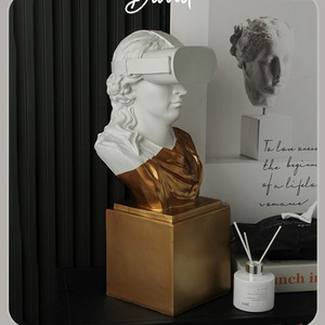 Luce carattere di lusso creativo ornamenti scultura <span class=keywords><strong>David</strong></span> di gesso di arte testa soggiorno di casa modello di casa artigianato decorativi - Product Image 3