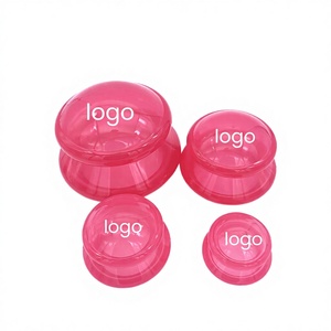 Ensemble de ventouses faciales en silicone transparent noir avec logo personnalisé pour la thérapie corporelle, ventouse Hijama pour améliorer la circulation sanguine - Product Image 1