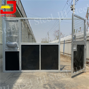 Stalls estables portátiles para caballos, personalizados, con puerta delantera, panel portátil galvanizado con techo de PVC - Product Image 3