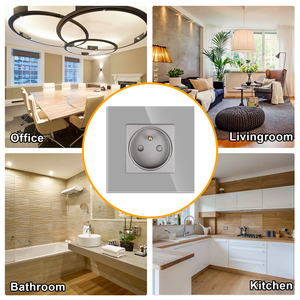 Touchmi Vente en gros Charge électrique Mécanique Maison Durable Prise USB Prise EU Mur d'alimentation Électrique Schuko Prises en verre - Product Image 6