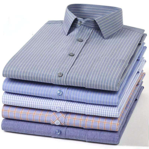 Camisas Formales de Alta Calidad para Hombre, Manga Larga, Color Sólido, Diseño a Rayas, Verano, Teñido Liso, Venta al Por Mayor, 100% Algodón Ecológico - Product Image 4