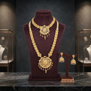 Wholesale Forming 14K 18K 24K Gold Filled Mini & Long Combo <b>Necklaces</b> Traditional Design Jewelry Set Brass Gold Fashion Jewelry - Product Image 3