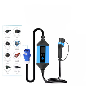 เครื่องชาร์จรถยนต์ไฟฟ้าแบบพกพา 11kW มาตรฐานยุโรป 16A 3 เฟส หัวปลั๊กแบบที่ 2 Mennekes IEC62196-2 FE-AM2-16P3 มาตรฐานยุโรป 11kW แบบพกพา - Product Image 5