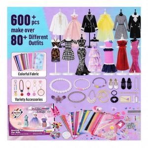 ชุดนักออกแบบแฟชั่น TOYSRUNNER สำหรับเด็กอายุ 8 ปีขึ้นไป ชุดเย็บผ้าเพื่อการศึกษา หุ่นจำลอง วัสดุพลาสติก ผ้า แม่แบบ วิดีโอสอน แบบจำลอง - Product Image 5