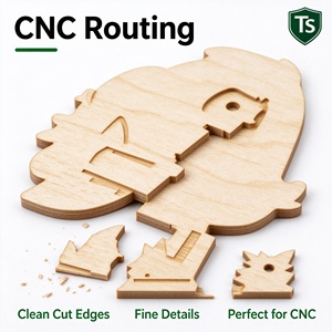 Plaques de contreplaqué de bouleau de 3 mm, 4x8 pieds (1220x2440 mm), grandes planches de bois, noyau en peuplier, contreplaqué de bouleau de la Baltique pour meubles et usinage CNC - Product Image 5