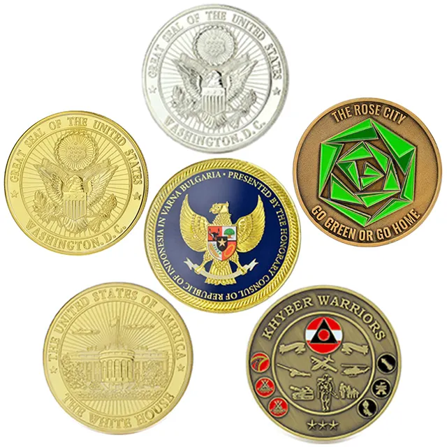 Artig ifts Factory Direkt verkauf Vergoldete doppelseitige Metall münzen Maßge schneiderte Stempeln Gravierte Usa Souvenir Goldmünze