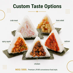 Auténticos <span class=keywords><strong>Onigiri</strong></span> Japoneses, Bolas de Arroz Triangulares Envueltas en Algas Marinas, Rellenas de Atún y Kimchi, Fáciles de Cocinar, <span class=keywords><strong>Onigiri</strong></span> Triangulares Congelados - Product Image 2