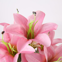 SEASON 7 Lilien-Kunstblumenstrauß für Heim-, Hochzeits- und Partydekoration, Seidenblumenstrauß