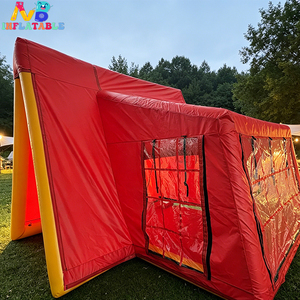 NB-TE059 Customize Size Vibrant <b>Red</b> Inflatable Camping <b>Tent</b> Large Space for Family Gatherings Inflatable Camping <b>Tent</b> Eye Catchi - Product Image 1
