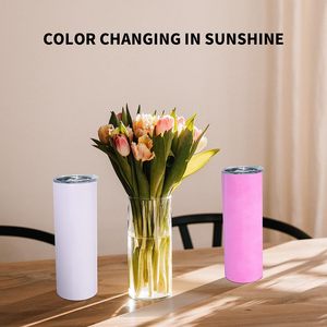 Gobelets à sublimation droits de 20oz Gobelet <span class=keywords><strong>mince</strong></span> isolé à changement de couleur UV - Product Image 4