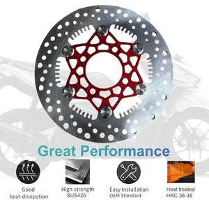 Nuevos accesorios para patinete, disco de freno delantero para motocicleta de 220mm para Yamaha MIO <span class=keywords><strong>Soul</strong></span> Honda Vario Beat Piringan, Rotor de freno de disco - Product Image 4